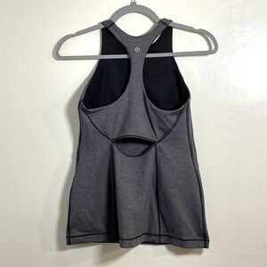 Lululemon Women's Sleeveless Racerback Open Back Tank Top Heathered Gray Size 6